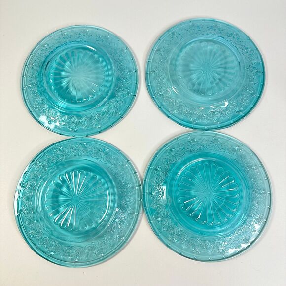 Pioneer Woman Turquoise Amelia Dessert Plates Set of 4 - Picture 4 of 7